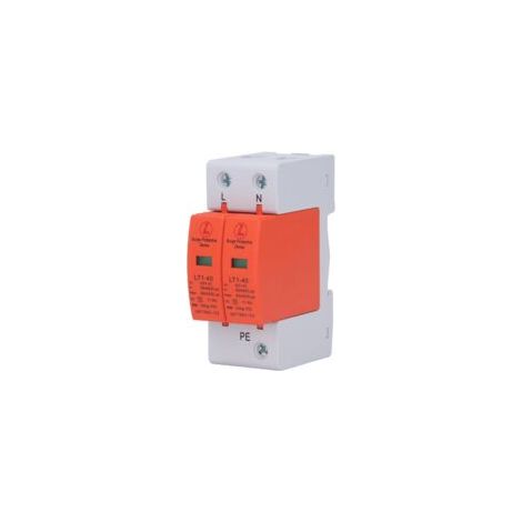 ,Protecteur de surtension AC 2P ignifuge 36mm Rail Installation dispositif de protection parafoudre 420V (1/5)