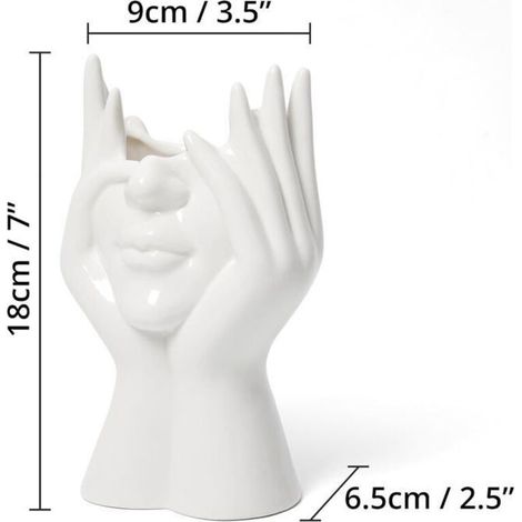 Vaso decorativo in ceramica di RisingFF per decorazioni da tavola: ideale per fiori e accessori per la casa. (1/4)