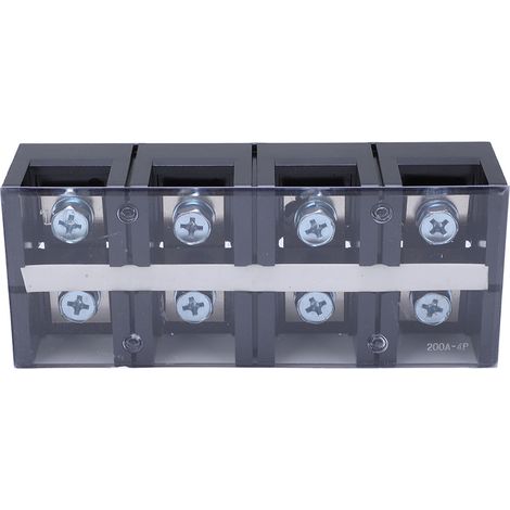 Bornier à vis, double rangée, 4 pôles, 200 A, sectionneur pour connexions électriques (1/5)