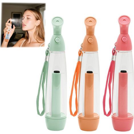 2er-Pack manuelle Wassersprüher – Nachfüllbare Wassernebelgeräte, tragbarer Kunststoffsprüher, ideal zur Erfrischung von Gesicht und Körper (3 Stück – gemischt) (1/5)