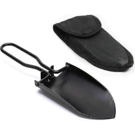 Pelle pliante portable en acier inoxydable avec sac de rangement, mini pelle à tranchée (1/5)