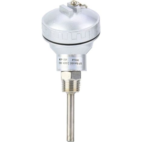 Détecteur de température à résistance Zoternen PT100, sonde thermocouple, tête de borne avec filetage NPT 1/2" (PT 50 mm) (1/4)