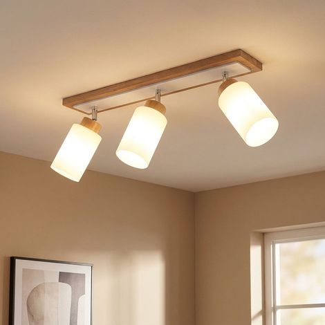 LED Deckenlampe Deckenleuchte Wohnzimmerlampe Schwenkbar Braun Metall H 59,9 cm (1/5)