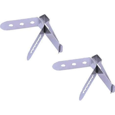 lebensmittelechte Edelstahl-Thermometerständer mit Sondenklemme (Modell 1) – 4,50 x 4,50 x 1,00 cm – Silber (1/4)