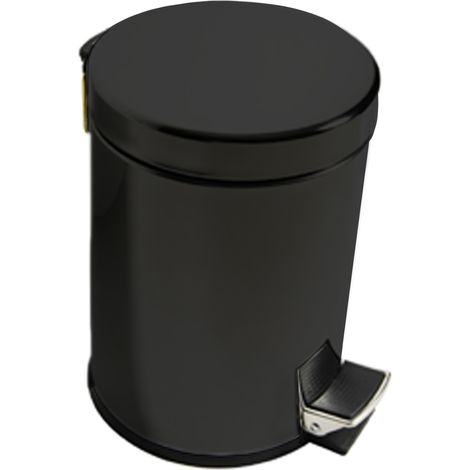 Inda - Pattumiera con coperchio, pedale e base antiscivolo 3 lt (1/2)