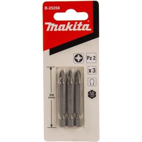 Makita B-25258 Set de 3 Bimes Métalliques 50 mm