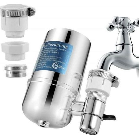 Purificateur d\'eau de robinet - filtre à eau potable, pour robinet, évier de salle de bain, cuisine (1/4)