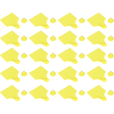 20er-Set leere Ohrmarken zur Tierkennzeichnung für Ziegen, Schafe, Rinder, Kühe, Schweine – Landwirtschaftliche Bedarfsartikel, Größe: 10 x 7,6 cm (1/5)