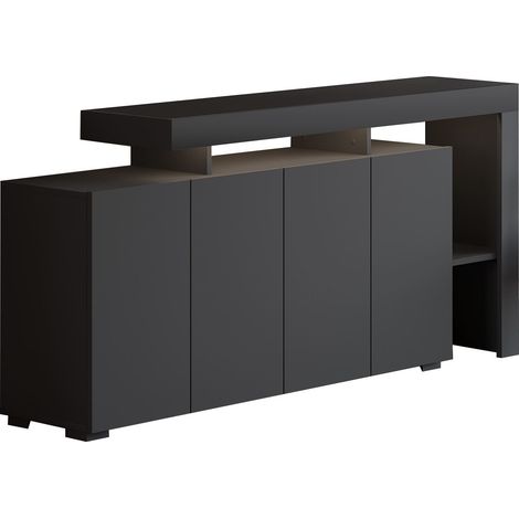 Holzanrichte "Beliz" - 170 x 35 x 80 cm - Anthrazit