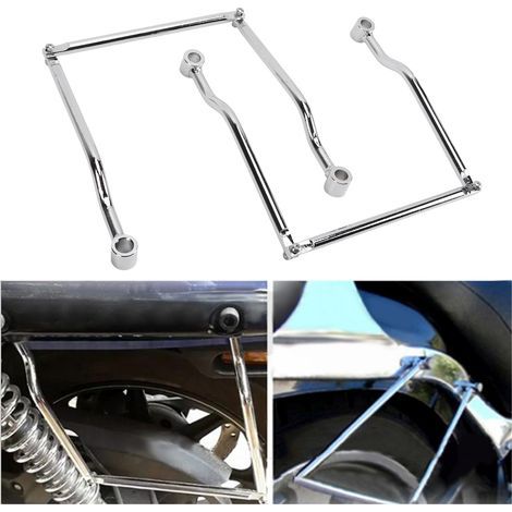 Support de sacoche latérale moto universel en acier robuste pour trou de montage 12mm