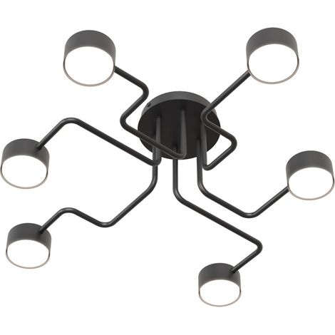 Lampada a Soffitto Kurage, Metallo, Nero, 60x18x60 cm (1/5)