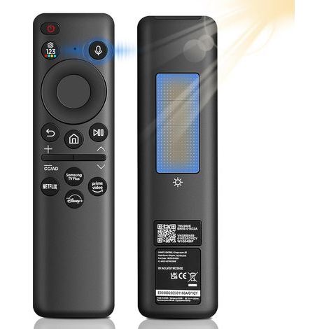 Telecomando sostitutivo BN59-01432A per Smart TV Samsung, con ricarica solare e controllo vocale, universale per Smart TV Samsung, Neo LED, Smart 4K e HD, no (1/5)