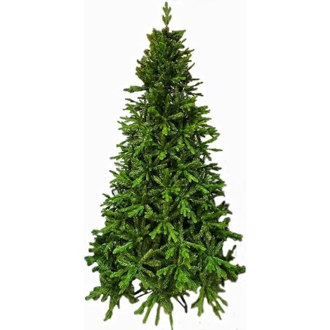 Albero di natale IN PE silicone verde abete artificiale cm 210 o 240 apertura ad ombrello realistico altissima qualita - MISURA: Albero 230 cm (1/4)