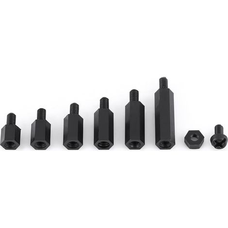 250-teiliges Sortiment an Nylon-M2-Sechskant-Säulen-Abstandsschraubenmuttern (M2-Außengewinde C) (1/5)