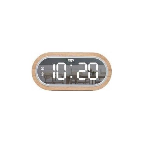 CGV Réveil en bois naturel 19 cm design classique (1/4)