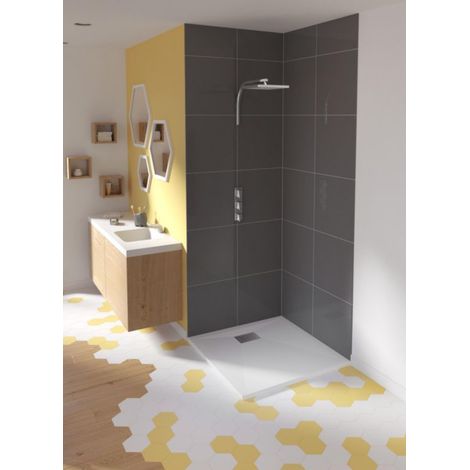 Receveur de douche KINESURF carré 80x80cm blanc antidérapant - KINEDO - RD1100AD