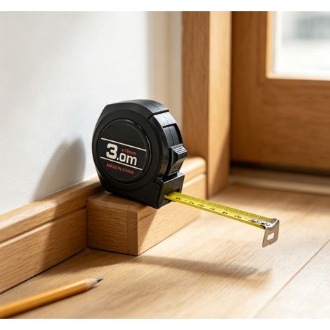 Mètre ruban 3 m en acier inoxydable, ruban large 19 mm, boîtier anti‑choc revêtu TPR, verrouillage automatique précis, outil de mesure pour bricolage, maison et chantier (1/5)