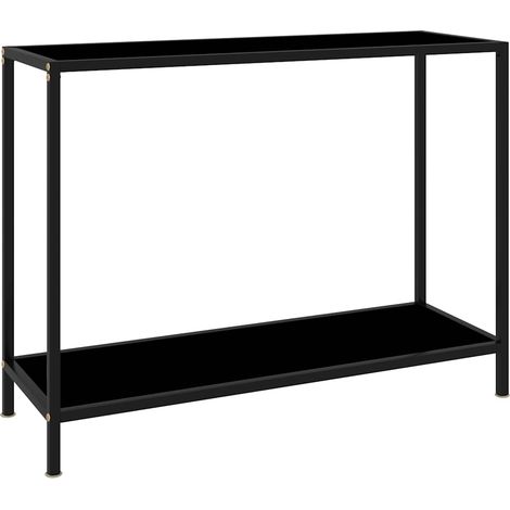 Table console-Table d'entrée Noir 100x35x75 cm Verre trempé 904178 (1/5)