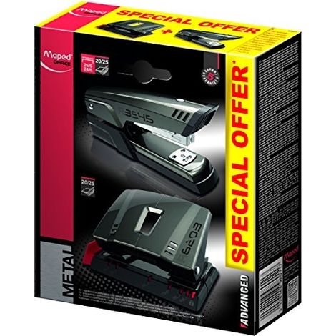 MAPED PACK AGRAFEUSE ET PERFORATEUR ADVANCED, GRIS FONCÉ 898011