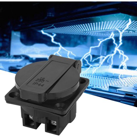 Prise industrielle étanche noire de style allemand pour générateur 250 V 16 A (1/5)