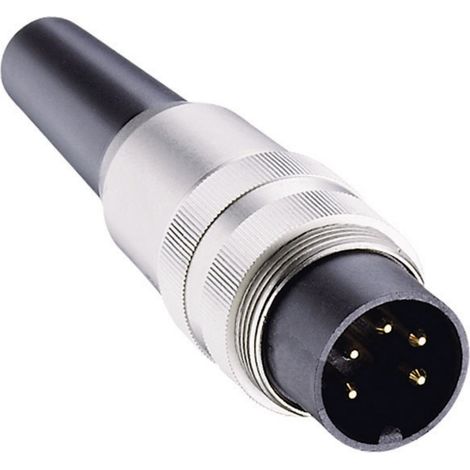 Lumberg SV 30 DIN-Rundsteckverbinder Stecker, gerade Polzahl: 3  Silber 1 St.