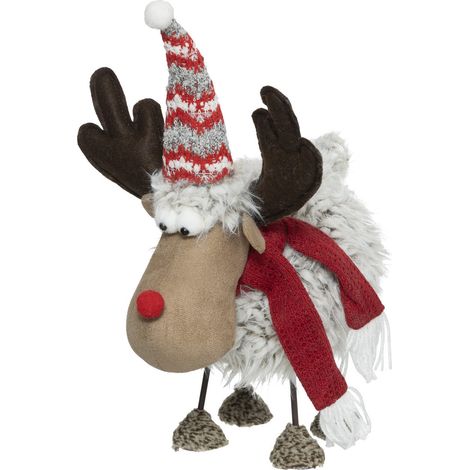 Déco de Noël Renne boule sur ressort H 36 cm - Feeric Christmas (1/2)
