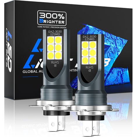 Ampoules Phare LED Automobile H4 H7 H8 H11 9005 9006, 3030 LED 12SMD 36W 960LM 6500K, Feux Anti-Brouillard et Phare Avant DC12-24V, pour Voiture Camion 4x4(6PCS) (1/5)