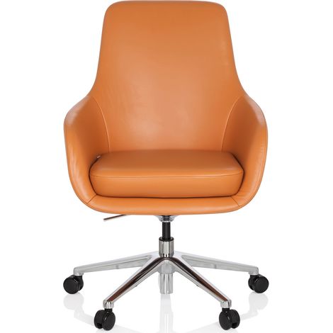 [NEUWERTIG] B-Ware Hjh Office Bürostuhl Chefsessel Drehstuhl Leder Orange Lounge Hjh Office