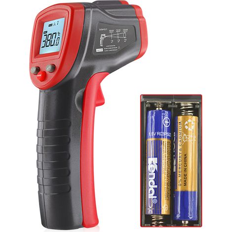 Thermomètre laser infrarouge industriel sans contact pour la cuisine et la cuisson -50 °C à 380 °C (-58 °F à 716 °F) Pyromètre infrarouge numérique (1/5)
