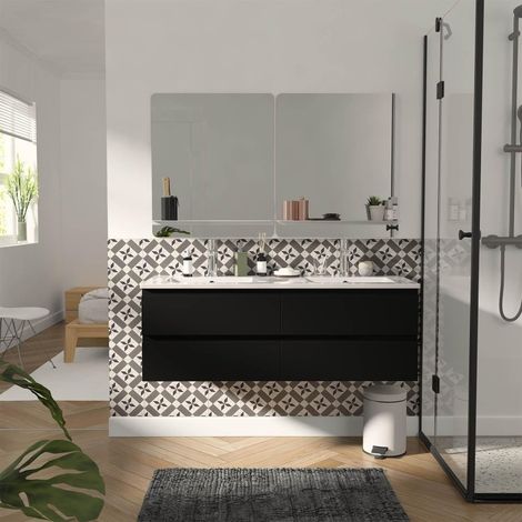 SORRENTO wandhängender Waschtischunterschrank mit 4 Schubladen, 120 cm