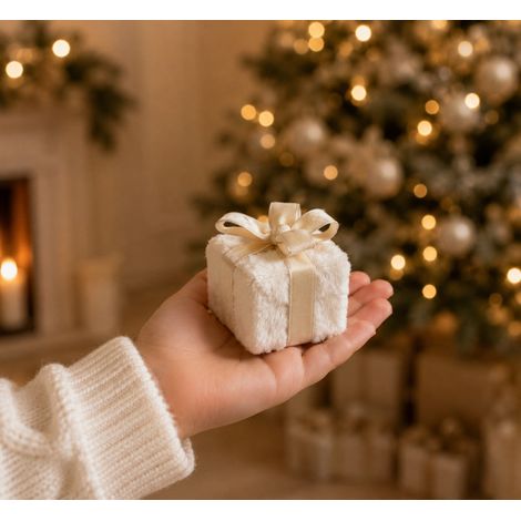 Bonturi Casa DECO REGALO Natalizio 8X8X8 Cm WHITE (1/3)