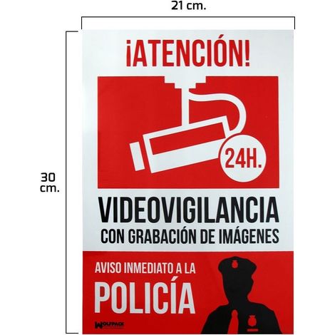 Affiche Alarme Connectée Avis à la Police 30x21