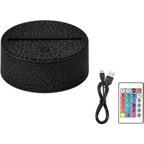 3D-Leuchtsockel mit Farbwechsel, USB-Anschluss und LED-Anzeige, Kunststoffsockel, B (1/5)