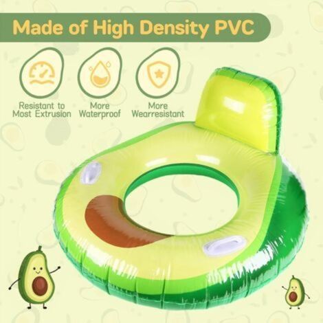 Avocat Flotteur Gonflable de Piscine, 100CM Radeau de Natation Gonflable en pvc Bouée de Bain Géante Water Fun pour Filles Garçons Piscine Sports Nautiques Été Plage Faire la Fête (1/3)