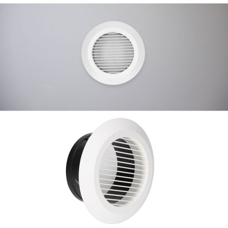 Grille d'aération ronde ABS 4 pouces pour ventilation cuisine salle de bain bureau