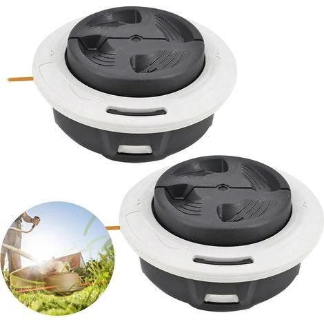 Tête Rechange Pour Coupe-Herbe, 2PCS Accessoires Pour Coupe-Herbe Pour Coupe-Herbe Automatique Stihl C26-2 Tête Rechange Pour Stihl Fs 55/56/70/94/91/111/131/240 Bobine Tête Coupe Pièces Détaché (1/5)