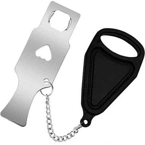 Verrou de Porte Portable Sécurité Maison Antivol de Voyage pour Hôtel Appartement Noir (1/5)