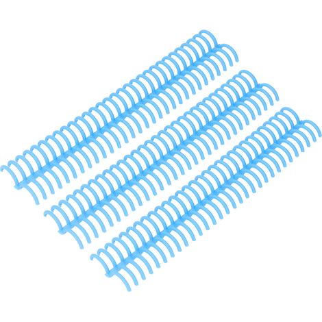 Lot de 10 anneaux de reliure plastique bleus, dos à vis 30 trous, diamètre intérieur 22 mm, résistants à l'usure, pour classeur et documents. (1/5)