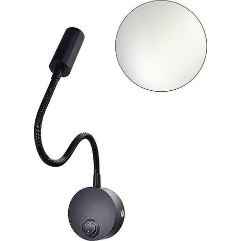 Lampe murale LED flexible 3W avec tuyau flexible, lampe de chevet réglable pour chambre, hôtel ou lecture (YGWL) (1/5)