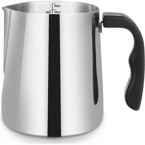 Pot à cire fondue en acier inoxydable de 900 ml (32 oz) avec bec verseur anti-goutte et poignée résistante à la chaleur pour la fabrication de bougies (1/5)