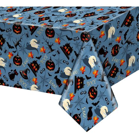 Mantel de Halloween con estampado de fantasmas (1/5)