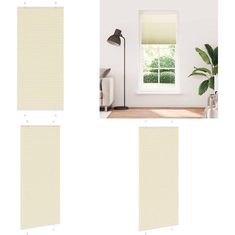 vidaXL Store plissé crème 90x200 cm largeur du tissu 89,4 cm polyester (1/5)