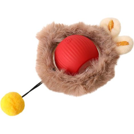 Jouet Interactif Pour Chat - Balle Roulante Automatique Avec LED - Pour Sol Carrelé Bois Moquette - Rechargeable USB Type-C - 1 Pièce (1/5)