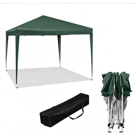 Barnum pliant 3 x 3 m vert avec housse de transport MODENUIT (1/5)