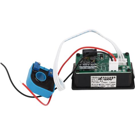 Compteur numérique digital DC 4-30V avec affichage LED double, ampèremètre voltmètre de tableau Hall (1/5)
