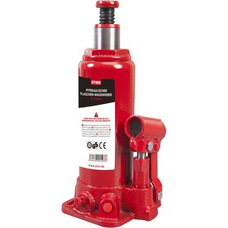Cric bouteille hydraulique pour voitures STIER, 2 tonnes