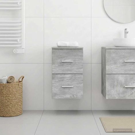 Gabinete de baño intermedio Gris Hormigón 30 x 35 x 50 cm