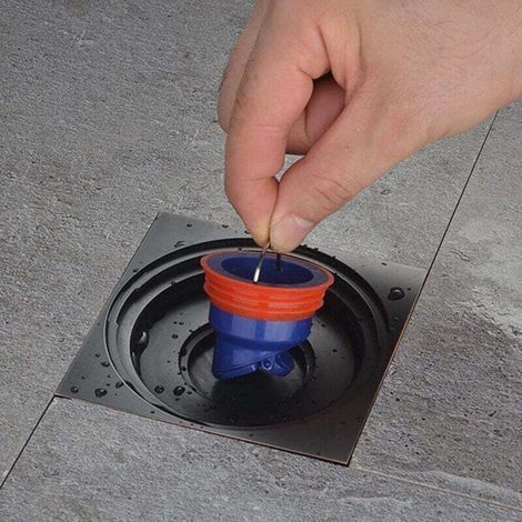 Enowelir Siphon De Sol De Douche Anti Reflux Anti Odeur En Silicone Pour Cuisine Et Salle De Bain Avec Vanne De Vidange Rapide 5.3 X 5.3 Cm (1/4)