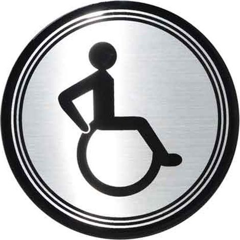 ETICHETTA TONDA 'TOILETTE DISABILI' Ø 10 cm Q.TA 5
