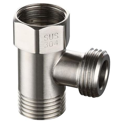 3-Wege-Duscharmatur, 1/2"-Umstellventil, 3-Wege-Ventil, Edelstahl-T-Stück, Duschkopf (1/5)